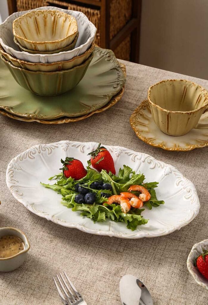 kiln change ceramic tableware set European pastoral style