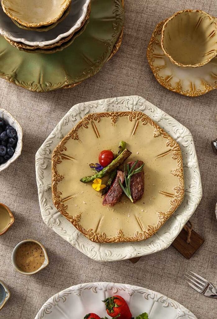 kiln change ceramic tableware set European pastoral style