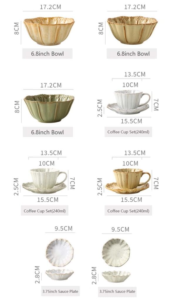 kiln change ceramic tableware set European pastoral style