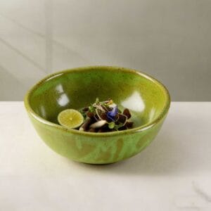 Kiln-Transformed Glaze Ceramic salad bowl