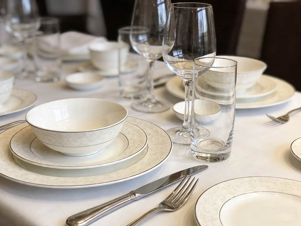 Dinnerware for hotel