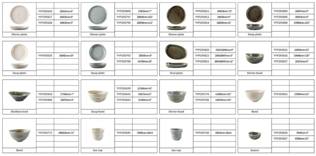 Gray-Green Earthy Vintage Stoneware Glaze Ceramic Tableware Set