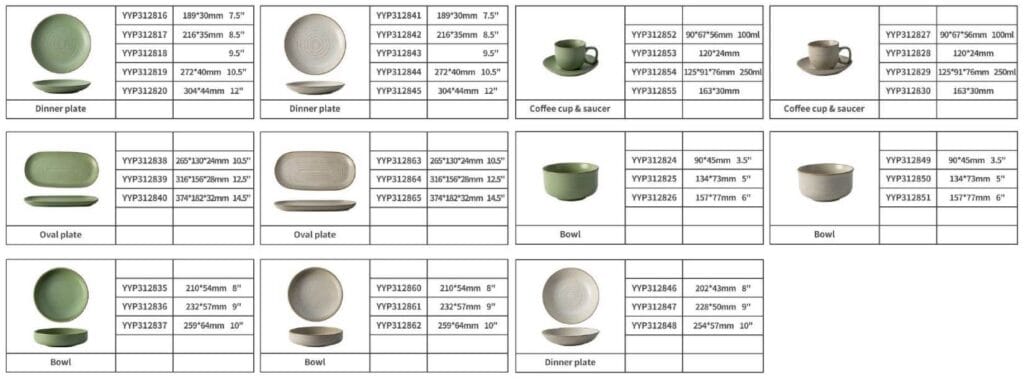 Japanese Light Matcha Green Dual-Texture Ceramic Tableware Set