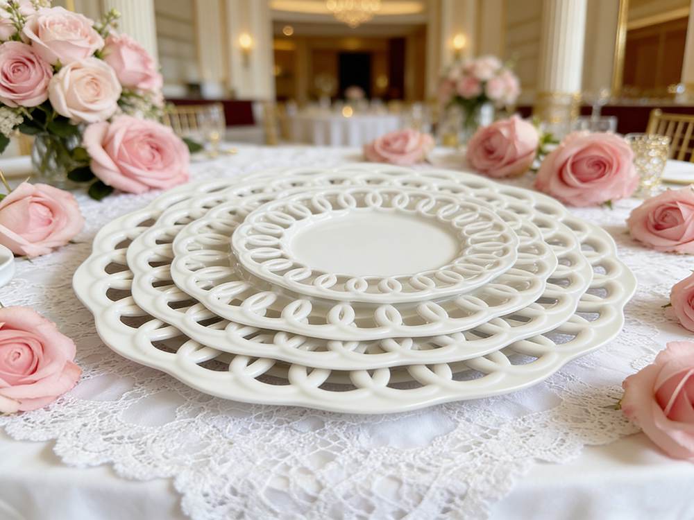 Custom Dinnerware for Hotel Wedding