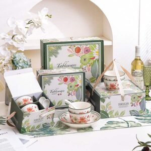 Vibrant Flower Manor Underglaze Porcelain Dinnerware Gift Set