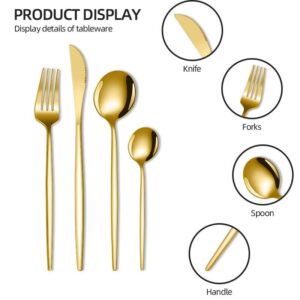 24 PCS Gold-Plated Stainless Steel Cutlery Gift Set