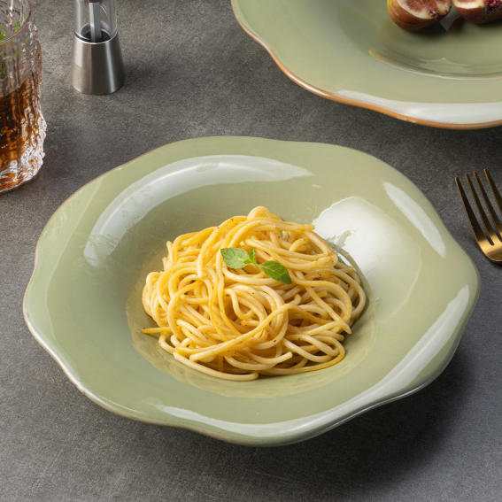 Light Moss Green Matte Glaze Ceramic Tableware Set