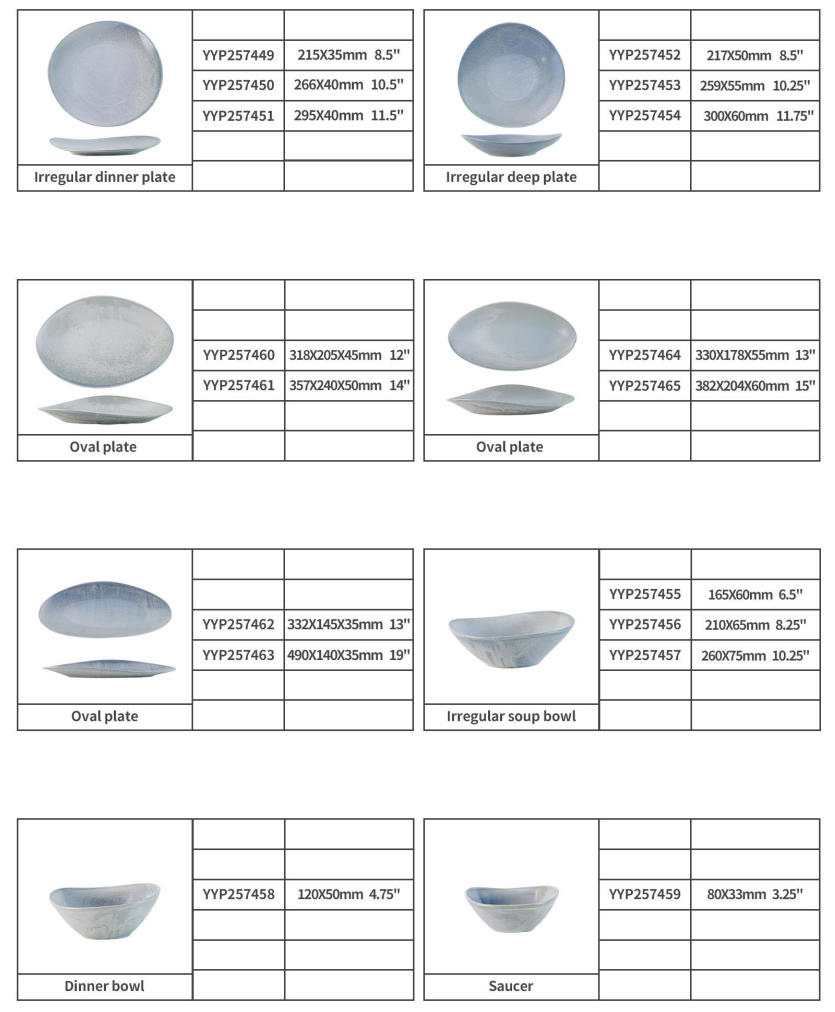 Light Gray Fine Glitter Matte Ceramic Tableware Set