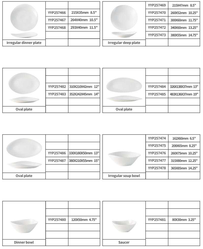 Pure White Minimalist Porcelain Dinnerware Set