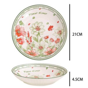 Vibrant Flower Manor Underglaze Porcelain Dinnerware Gift Set