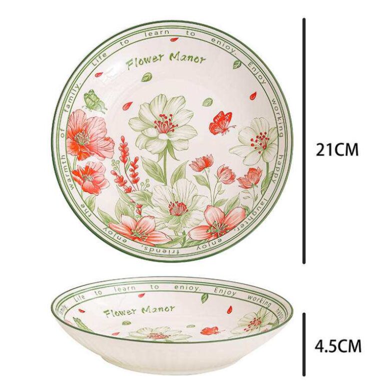Vibrant Flower Manor Underglaze Porcelain Dinnerware Gift Set
