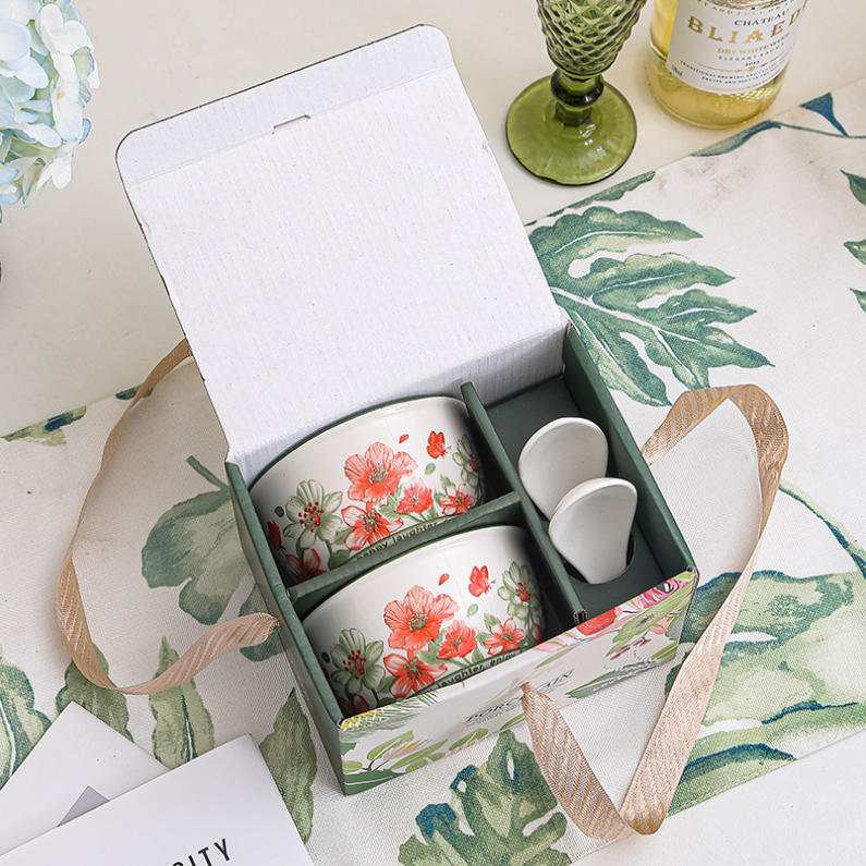 Vibrant Flower Manor Underglaze Porcelain Dinnerware Gift Set