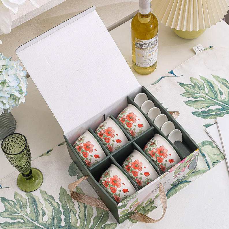 Vibrant Flower Manor Underglaze Porcelain Dinnerware Gift Set