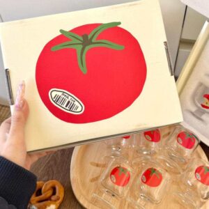 Cute Fruit Print High Borosilicate Glass Cup Gift Set