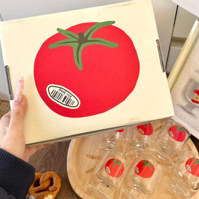 Cute Fruit Print High Borosilicate Glass Cup Gift Set