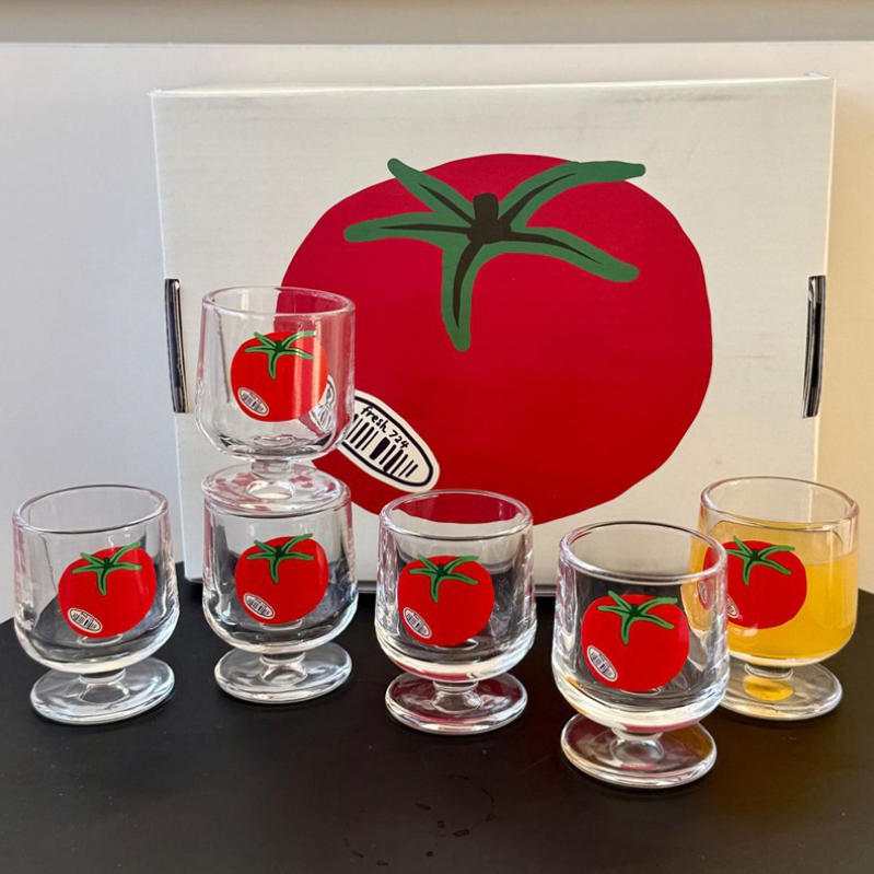 Cute Fruit Print High Borosilicate Glass Cup Gift Set
