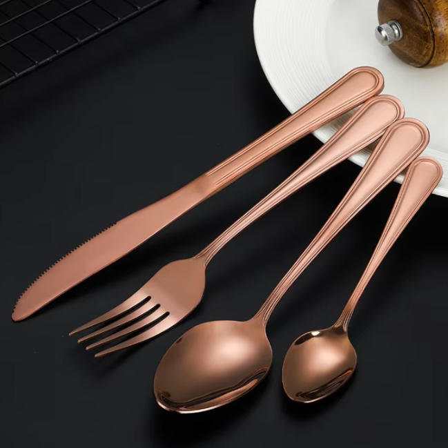 flatware finish - rose gold