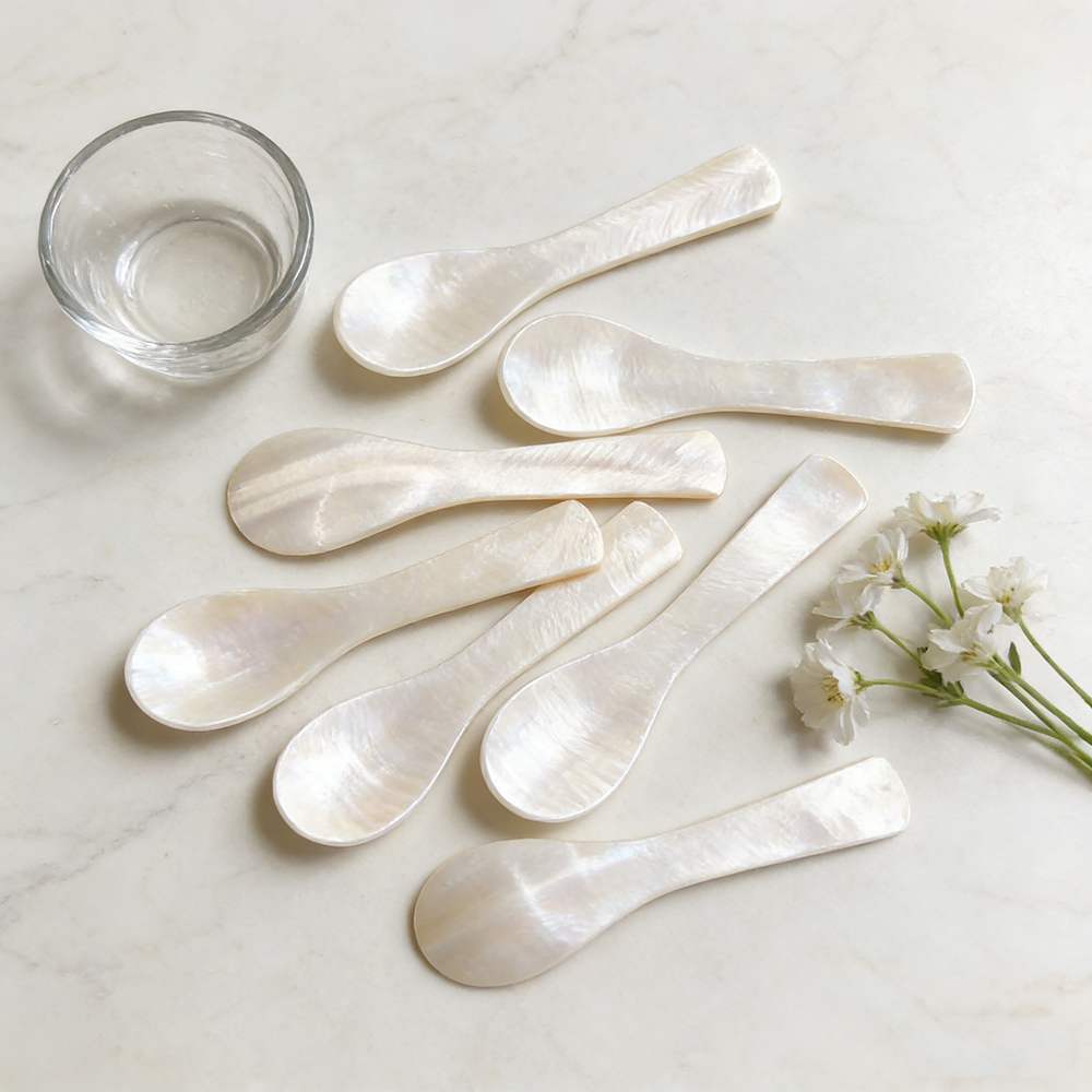 Natural Mother of Pearl Caviar Spoons
