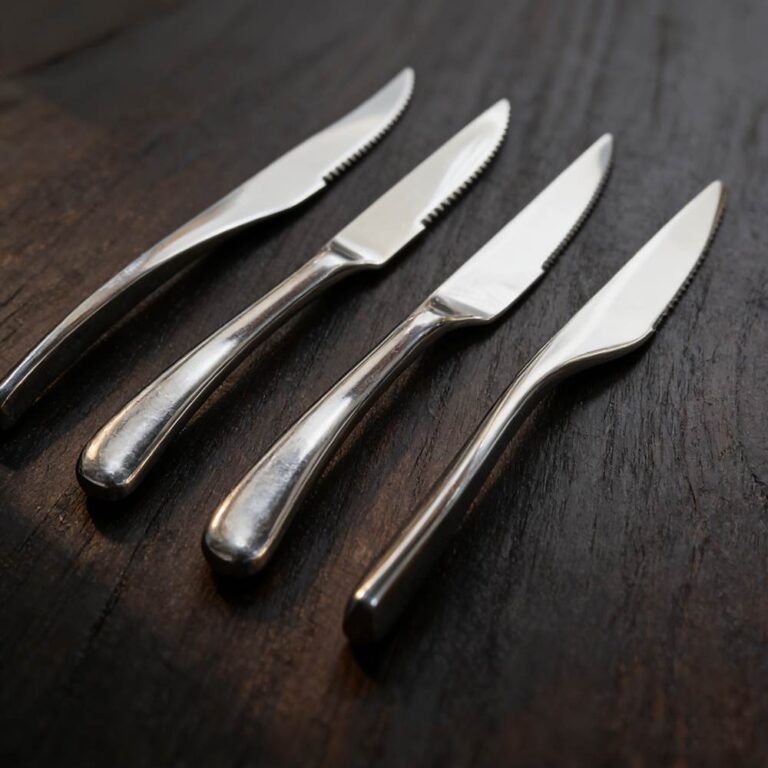 Mirror-Polished Stainless Steel Western Steak Knife Set