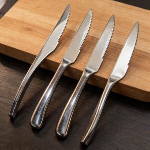 Mirror-Polished Stainless Steel Western Steak Knife Set