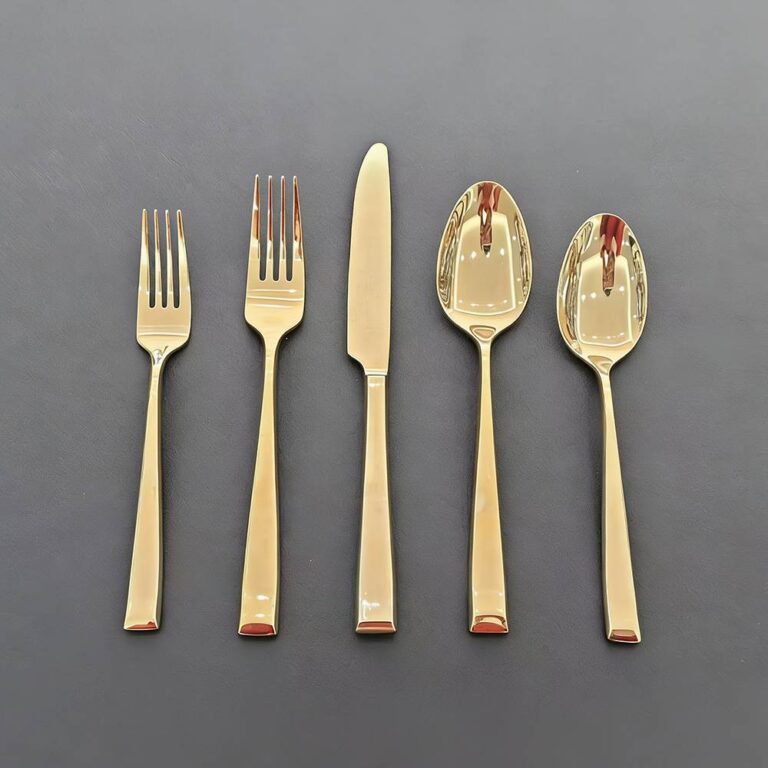 5-Piece Gold-Plated Stainless Steel Cutlery Set
