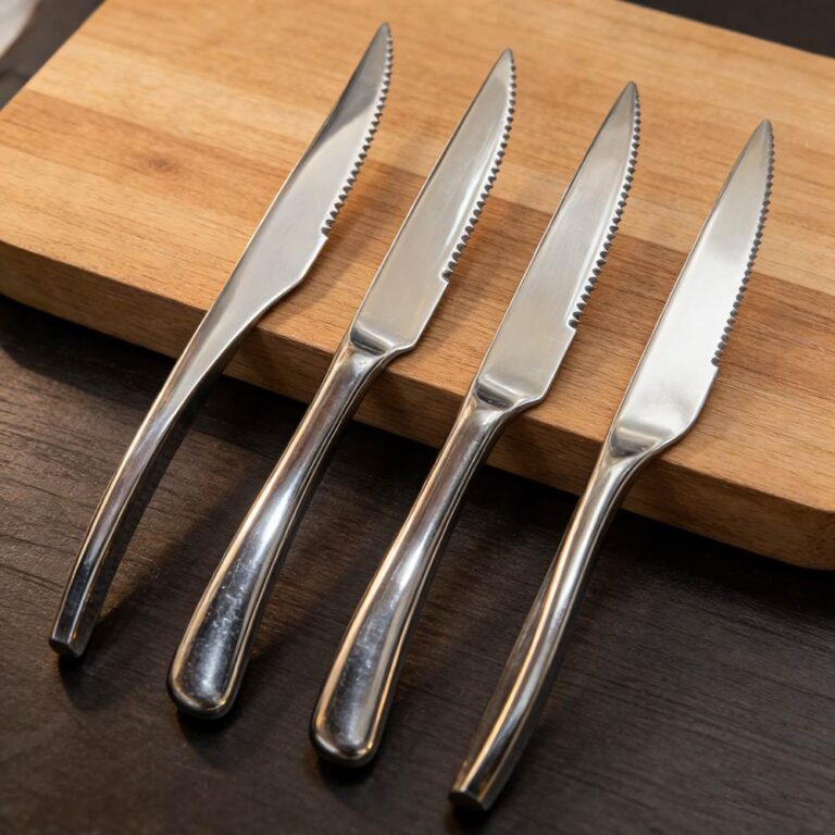 Mirror-Polished Stainless Steel Western Steak Knife Set