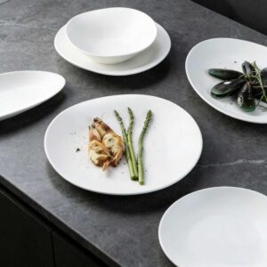 Pure White Minimalist Porcelain Dinnerware Set