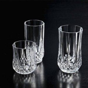 Vintage Embossed Crystal Glass Wine Set
