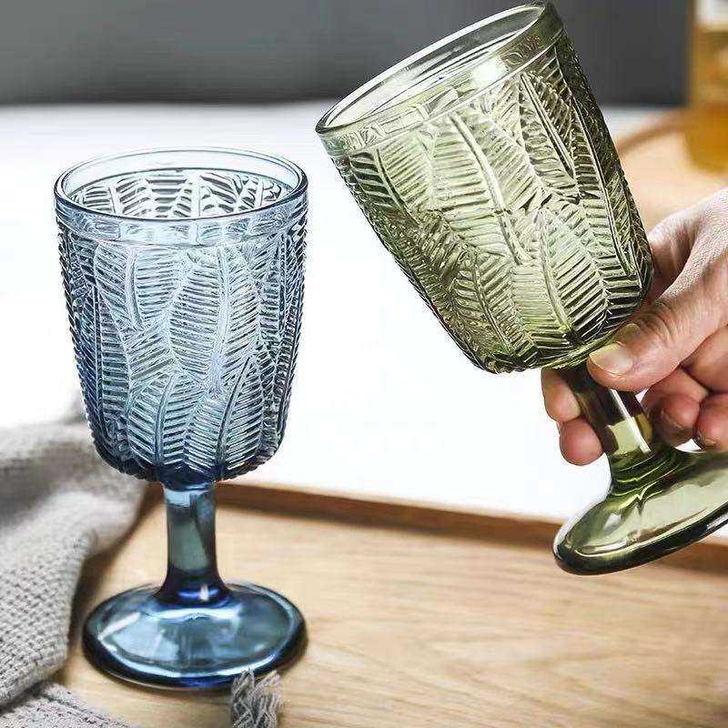 Vintage Embossed Colored Glassware