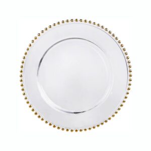 Beaded Glass Charger Plate