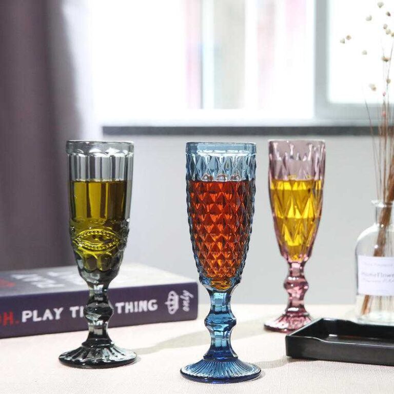 Vintage Embossed Colored Glassware