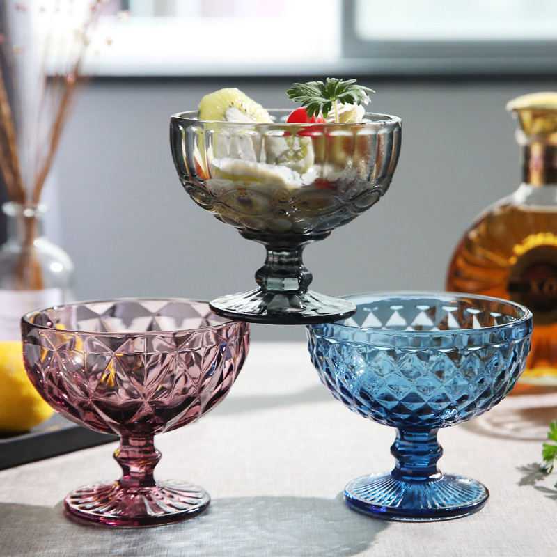 Vintage Embossed Colored Glassware