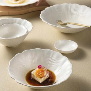 Minimalist Matte Off-White Ceramic Dinnerware Set