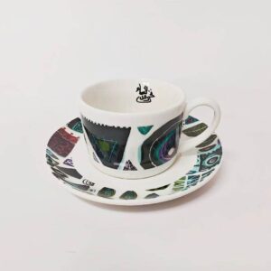 Middle Eastern Arabian Style Porcelain Coffee Cup and Saucer Set