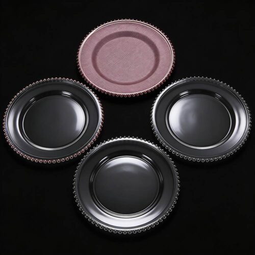 Beaded Glass Charger Plate