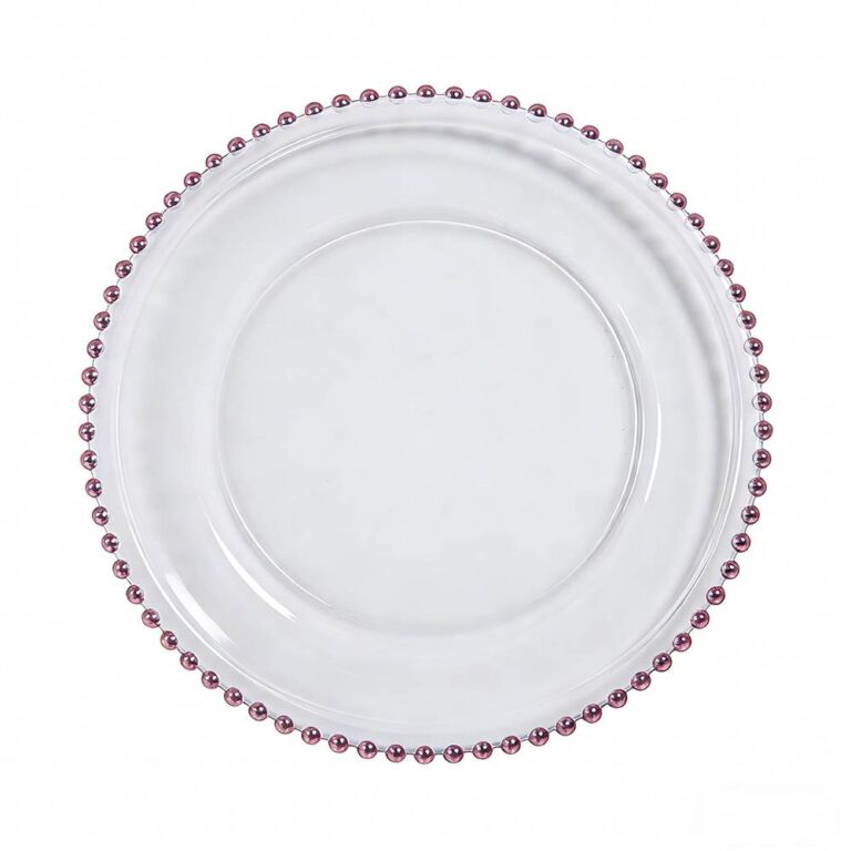 Beaded Glass Charger Plate