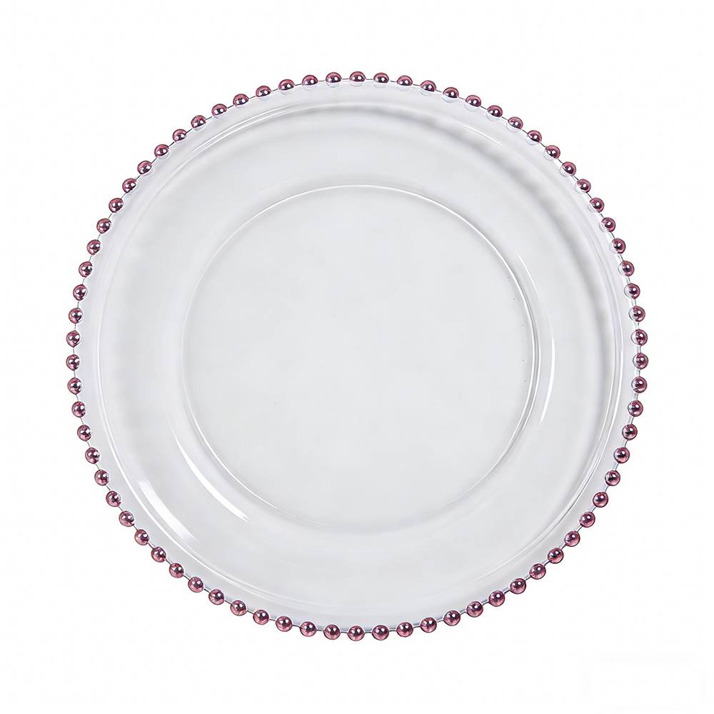 Beaded Glass Charger Plate