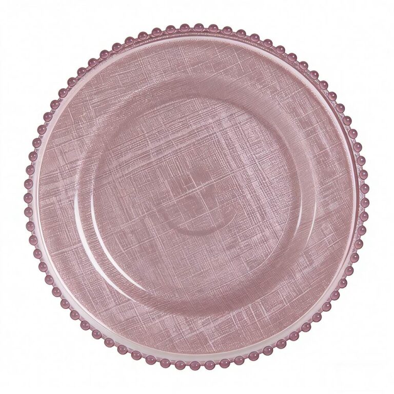 Beaded Glass Charger Plate