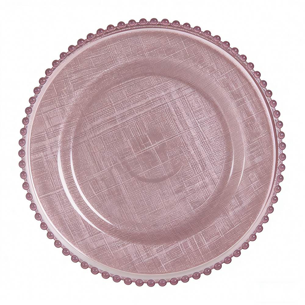 Beaded Glass Charger Plate