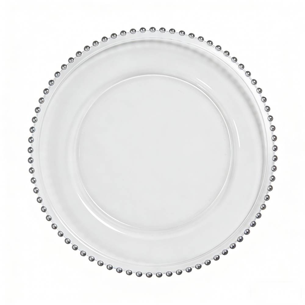 Beaded Glass Charger Plate