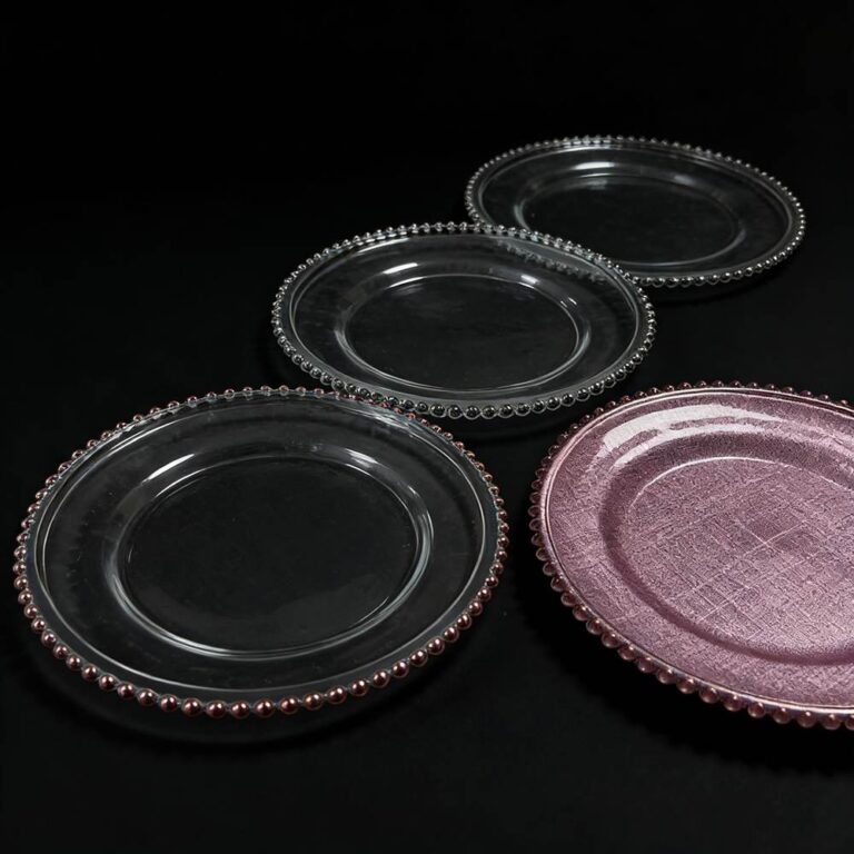 Beaded Glass Charger Plate