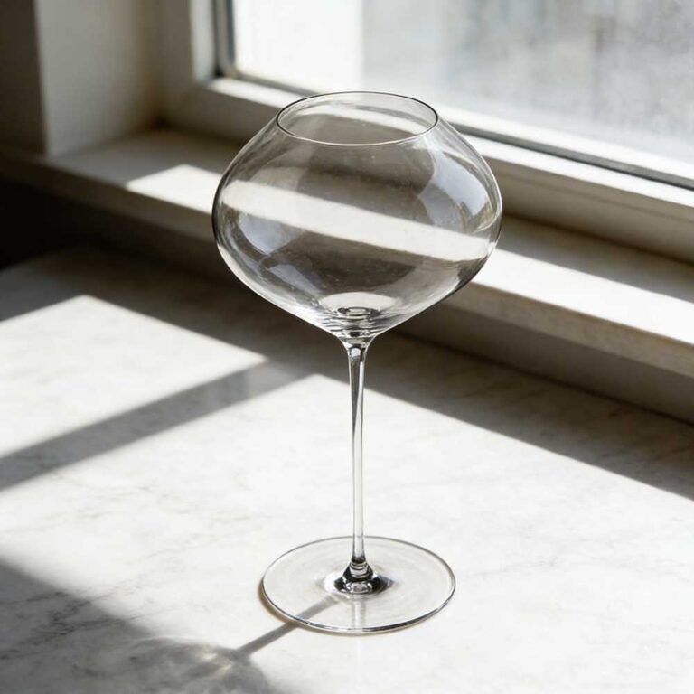 Minimalist Spherical Crystal Wine Glass