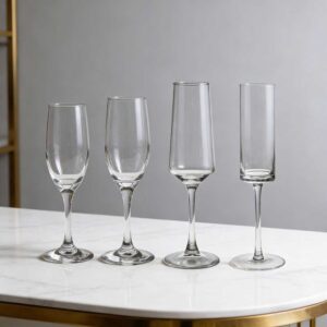 Lead-Free Crystal Champagne Flute Set