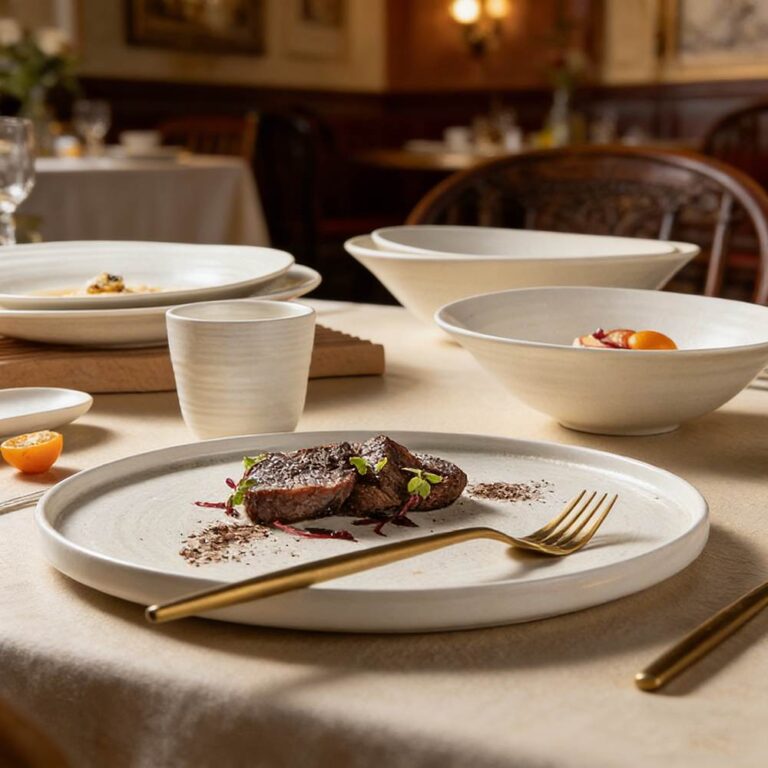 Minimalist Matte Off-White Ceramic Dinnerware Set