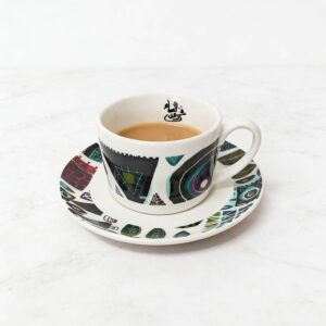 Middle Eastern Arabian Style Porcelain Coffee Cup and Saucer Set