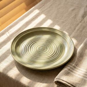 Japanese Hand-Thrown Ribbed Stoneware Dinnerware Set