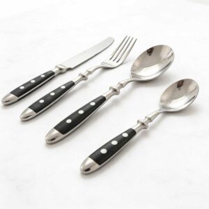 Vintage Riveted Stainless Steel Cutlery Set
