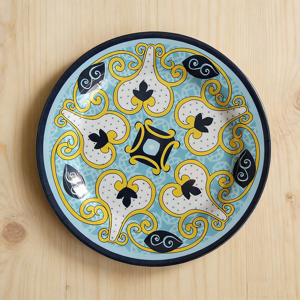 Bohemian Geometric Melamine Dinnerware Set