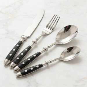 Vintage Riveted Stainless Steel Cutlery Set