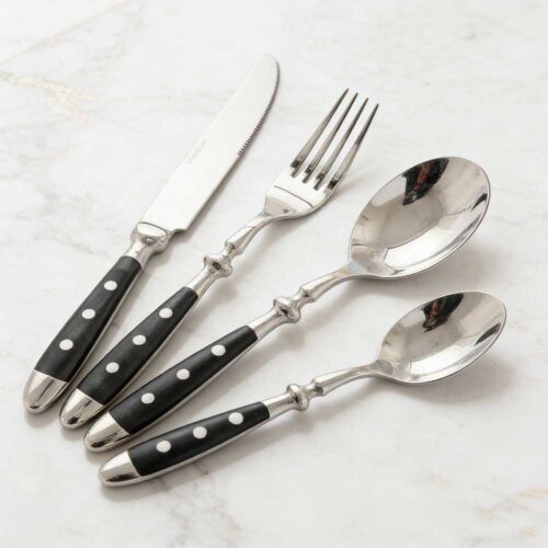Vintage Riveted Stainless Steel Cutlery Set
